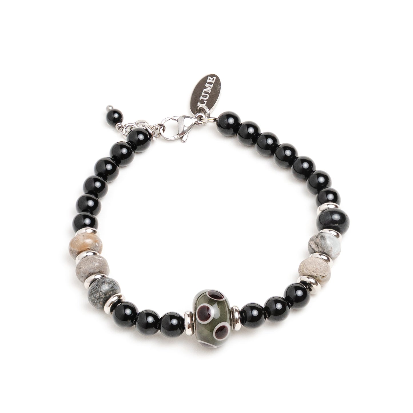 Onice e Argento Pois Nero