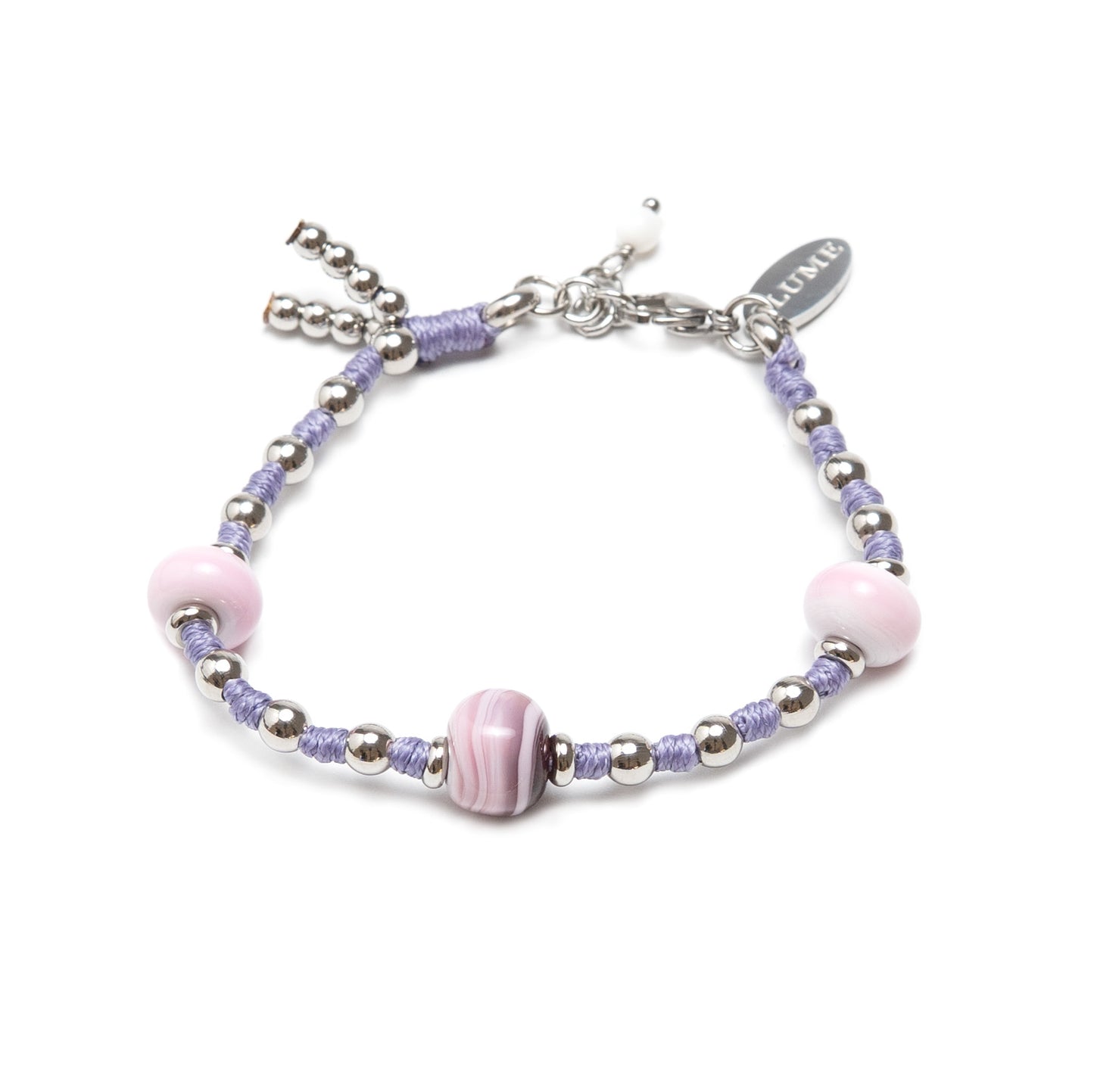 Tre Perle Acciaio Lilla