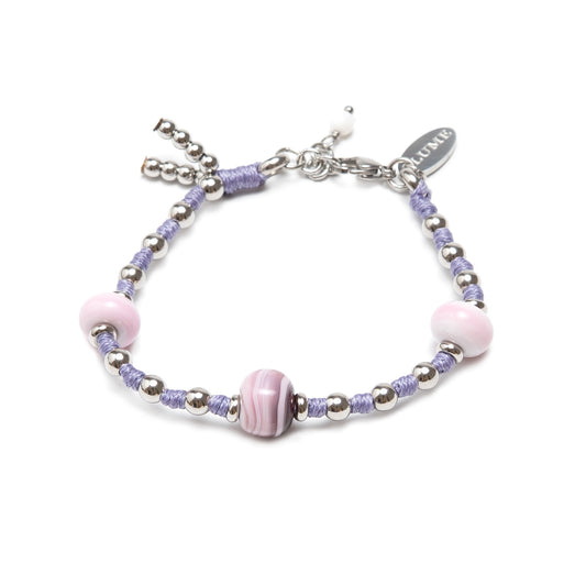 Tre Perle Acciaio Lilla