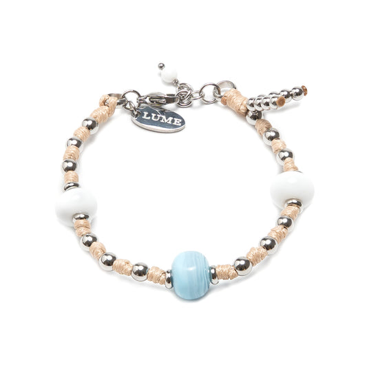 Tre Perle Acciaio Celeste