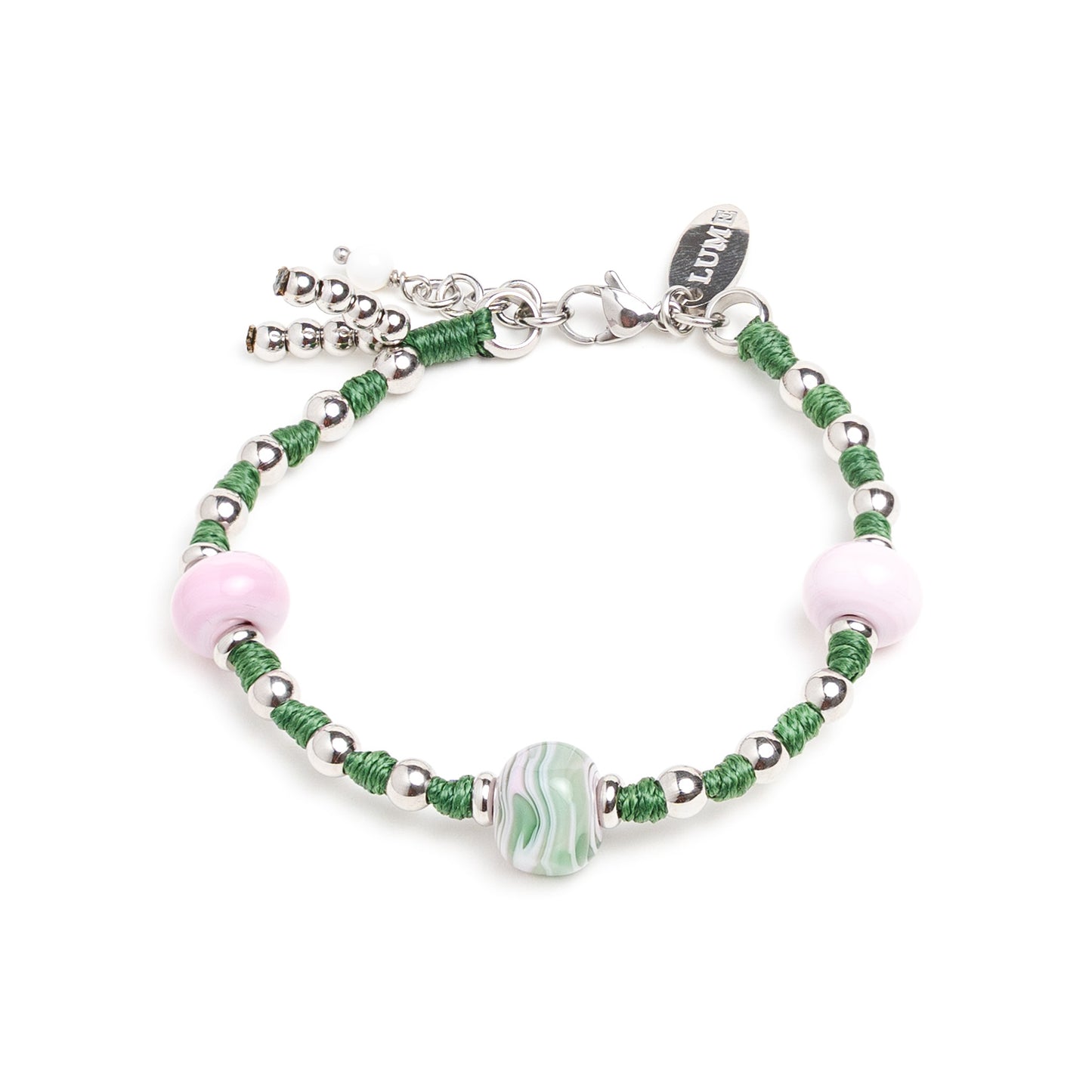 Tre Perle Acciaio Rosa